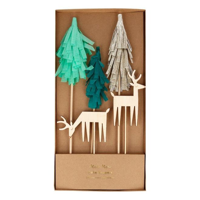 Woodland and Reindeer Cake Toppers