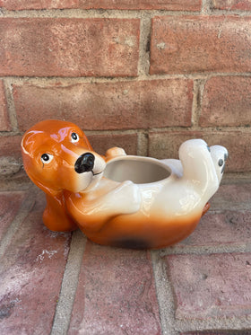 Basset Puppy Planter