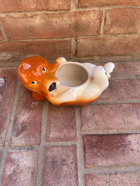 Basset Puppy Planter