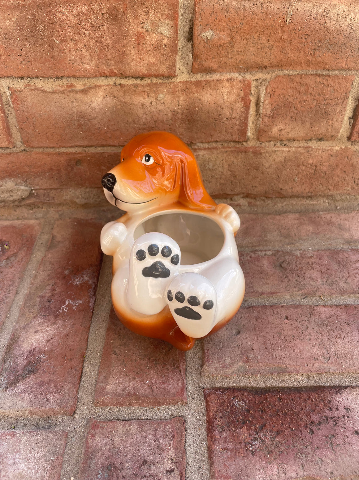 Basset Puppy Planter