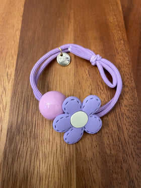 Hair Tie | Flower Stitch Purple
