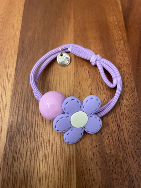 Hair Tie | Flower Stitch Purple