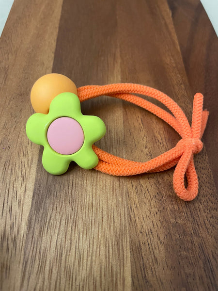 Hair Tie | Matte Flower Ball Orange