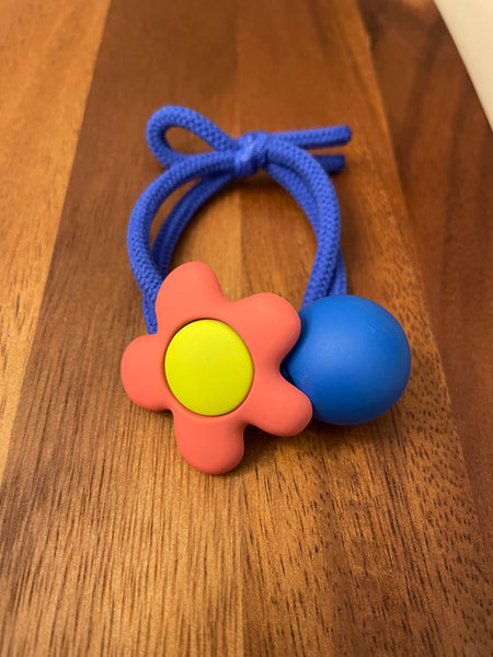 Hair Tie | Matte Flower Ball Blue
