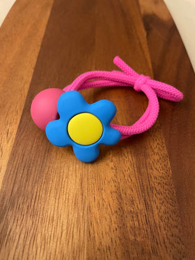 Hair Tie | Matte Flower Ball Pink