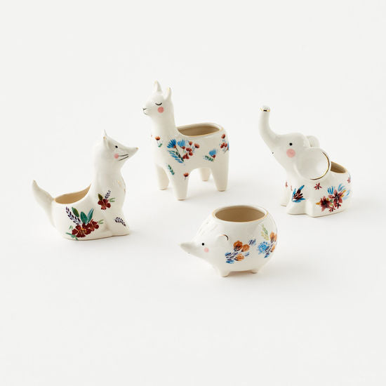 Floral Animal Pots