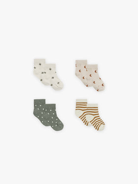 Sock Set | Walnut, Ivory, Natural, + Basil