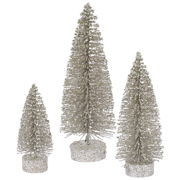 Christmas Tree | Champagne Silver Glitter