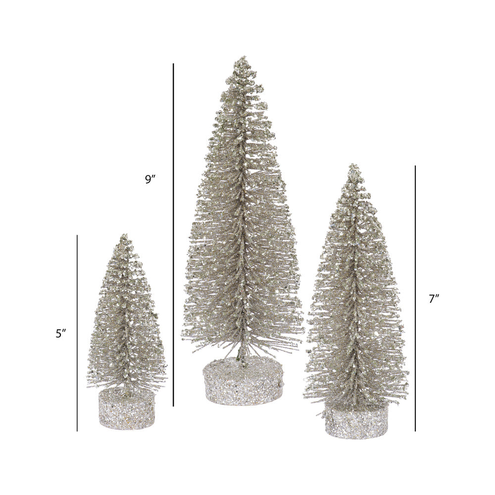 Christmas Tree | Champagne Silver Glitter