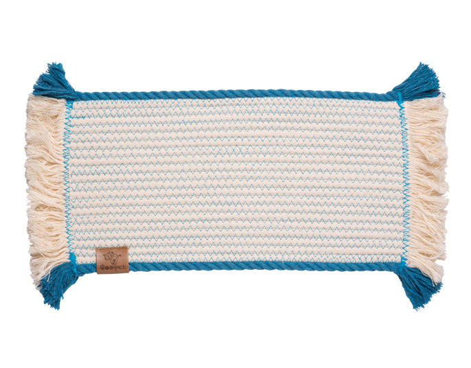 Cotton Rope Placemat | Blue Trim