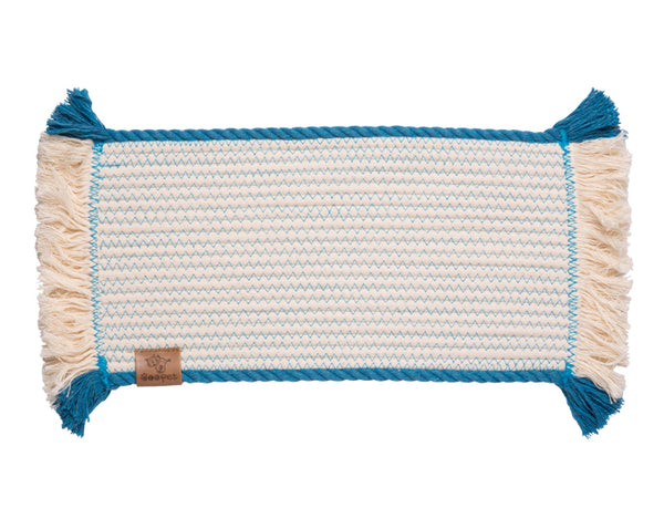 Cotton Rope Placemat | Blue Trim