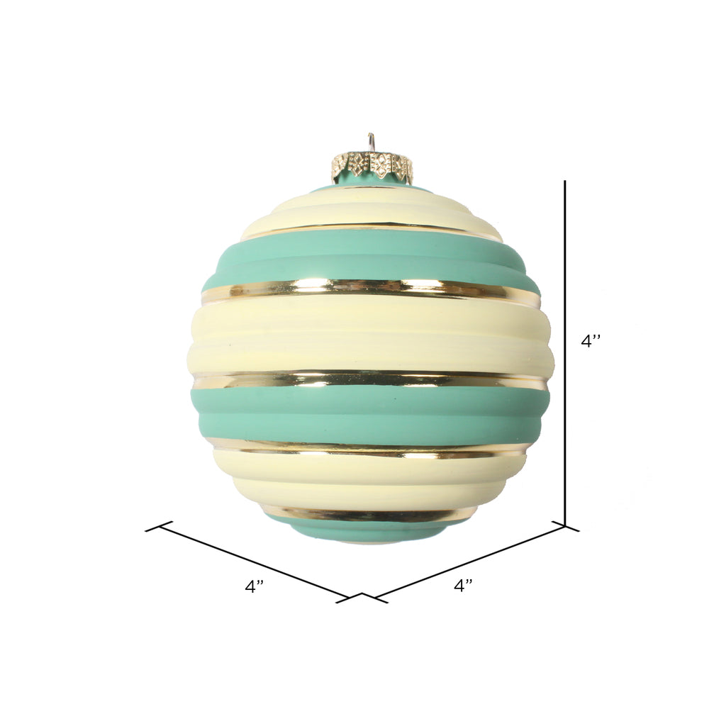 Ornament | Aqua Horizontal Stripe 4"