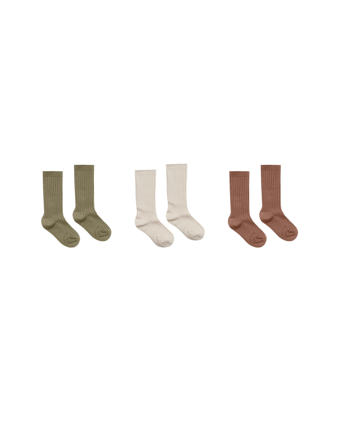 Solid Ribbed Socks - 3 Pack | Rib Knit