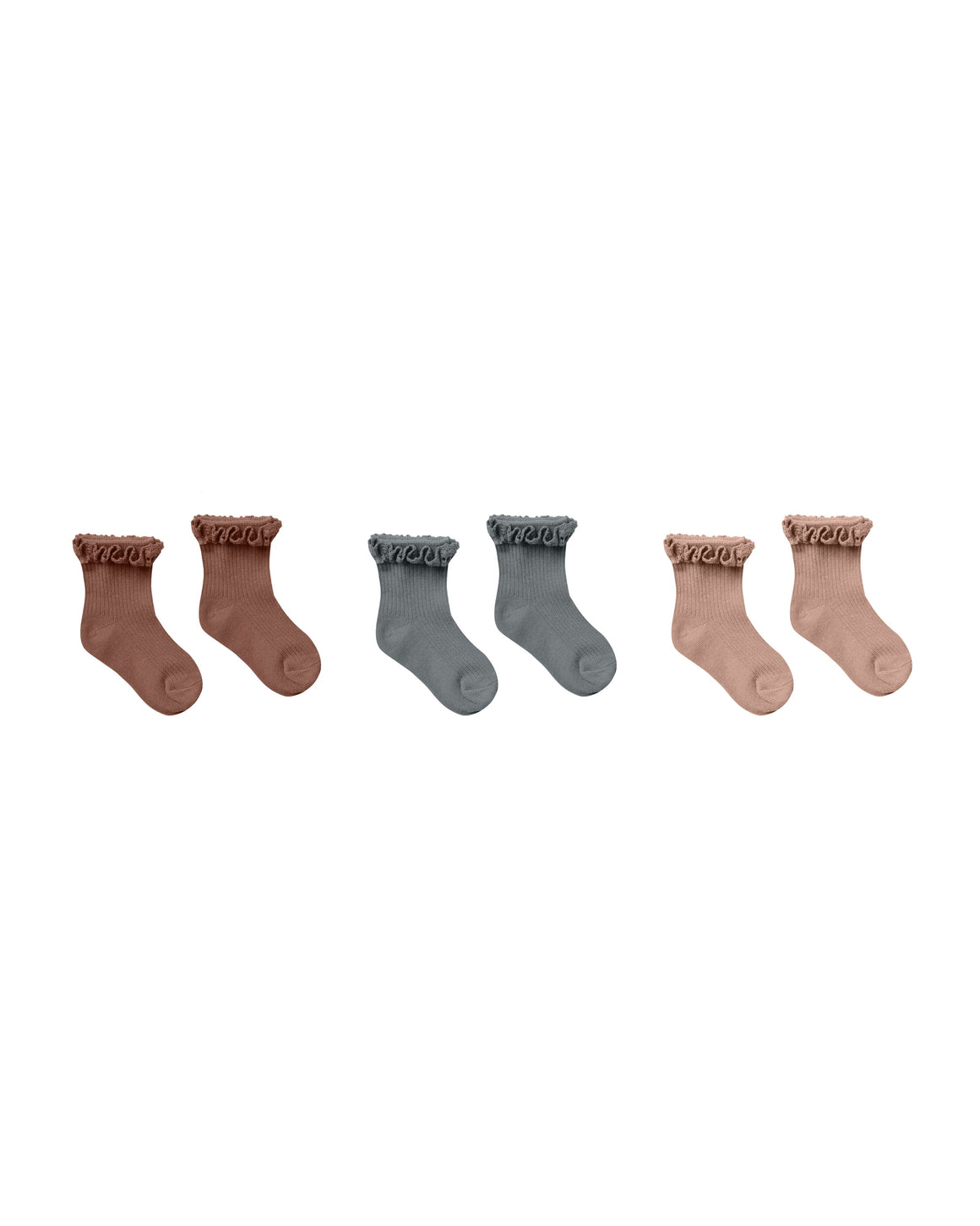 Rib Knit Ruffle Socks | 3 Pack