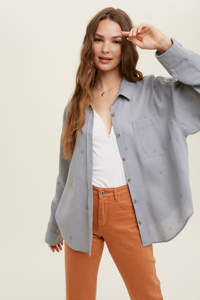 Star Cloud Button Down Shirt