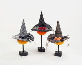 Plaid Witch Hat | Fabric | 16"