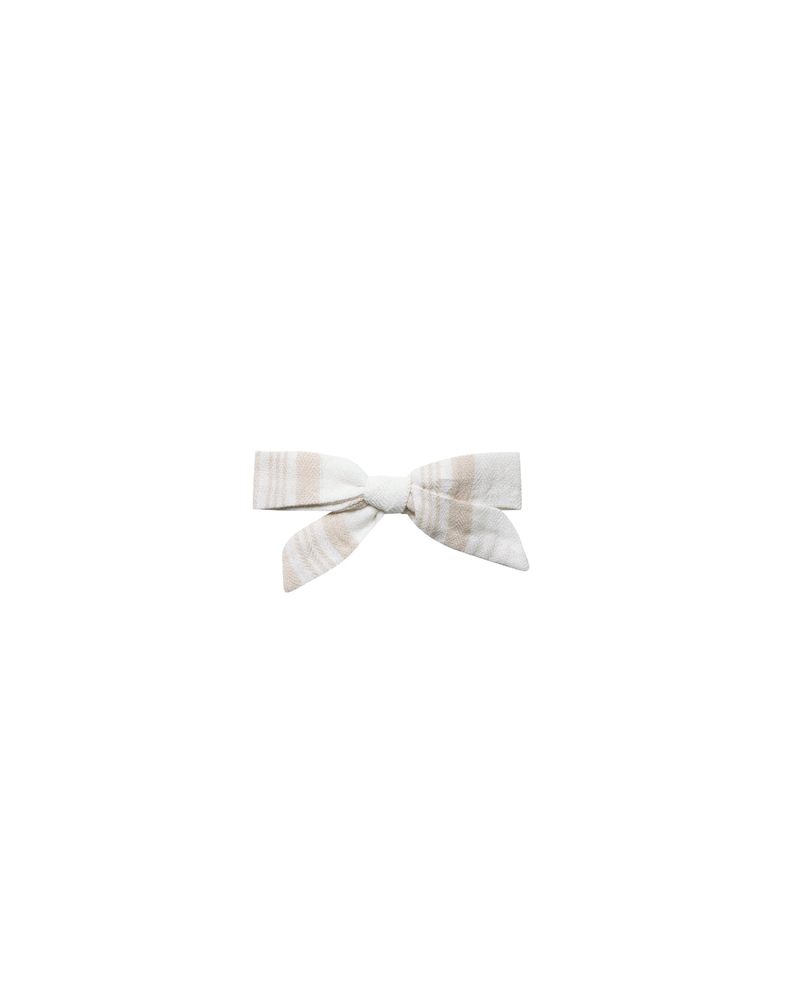 Bow Clip | Sand Stripe Woven
