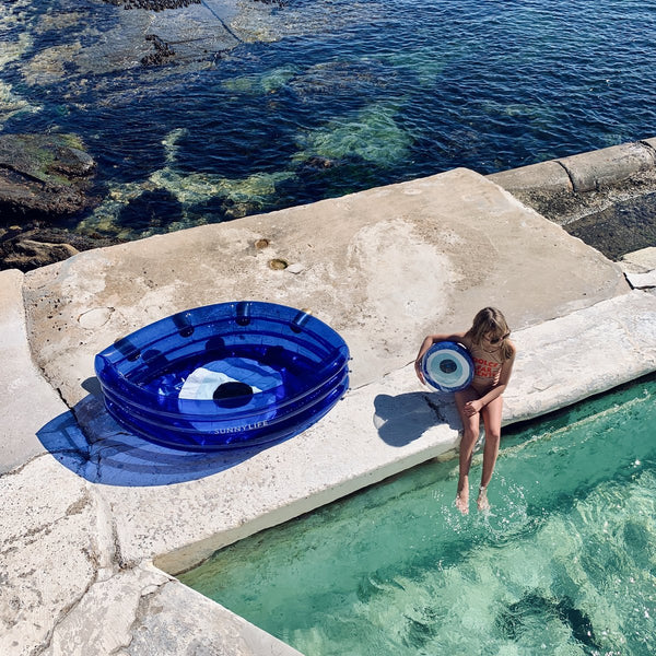 Inflatable Pool | Blue Greek Eye