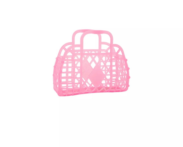 Mini Retro Basket | Neon Pink