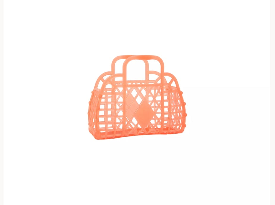 Mini Retro Basket | Neon Orange
