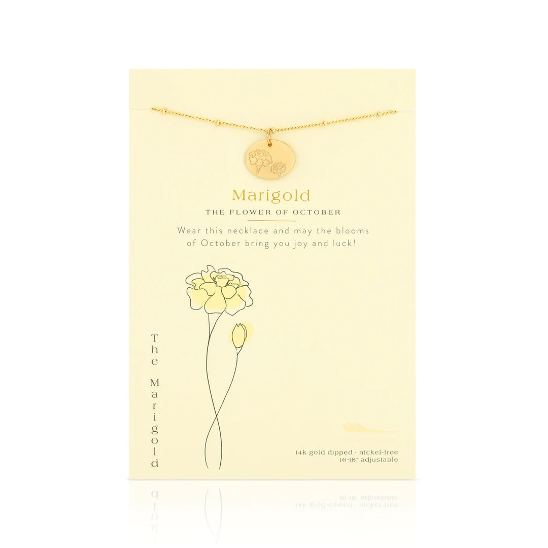 Birth Month Necklace | October | Marigold