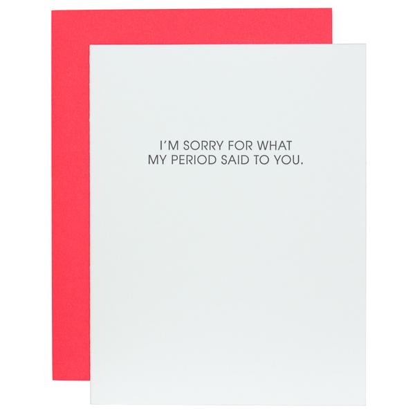 Card | Apology |  Sorry For My Period Said