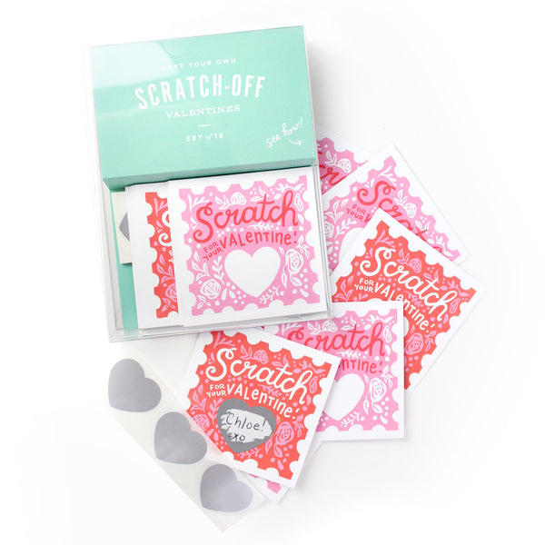 Scratch-Off Valentines | Floral