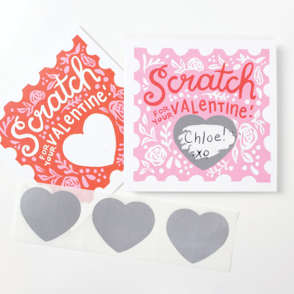 Scratch-Off Valentines | Floral