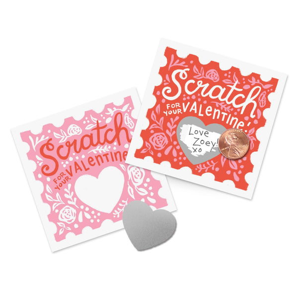 Scratch-Off Valentines | Floral