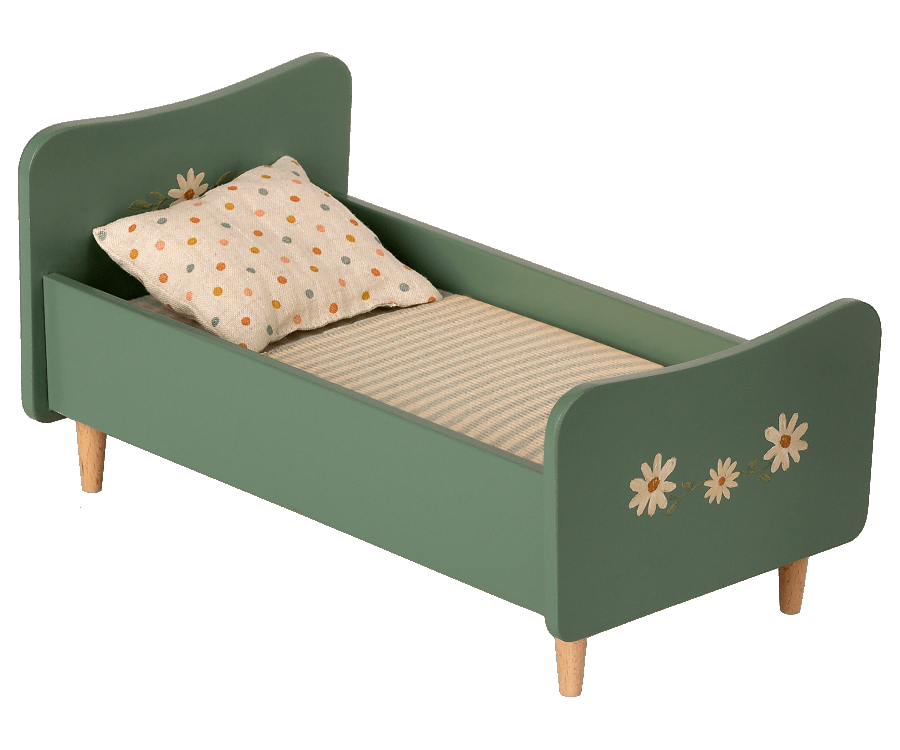 Wooden Bed | Mint Blue